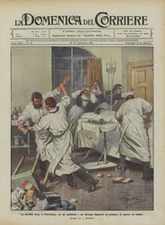 Der schreckliche Kampf in St. Petersburg zwischen einem Assistenten und einem verrückten Chirurgen während einer Operation